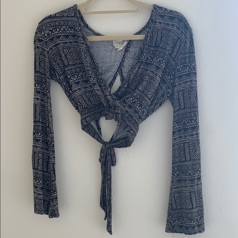 Tribal pattern crop top